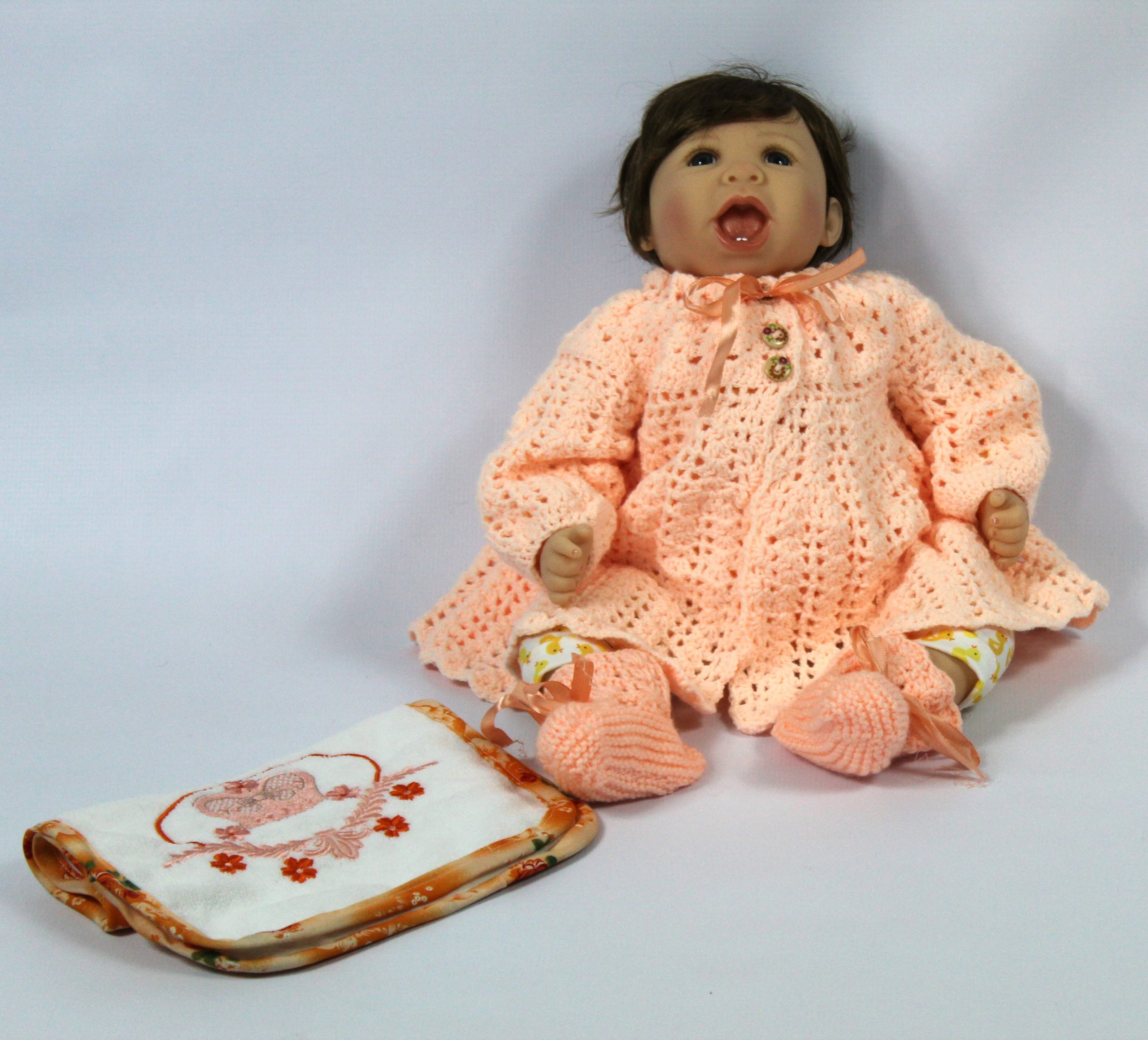 KNITTED JERSEY – PEACH – WITH SOCKS